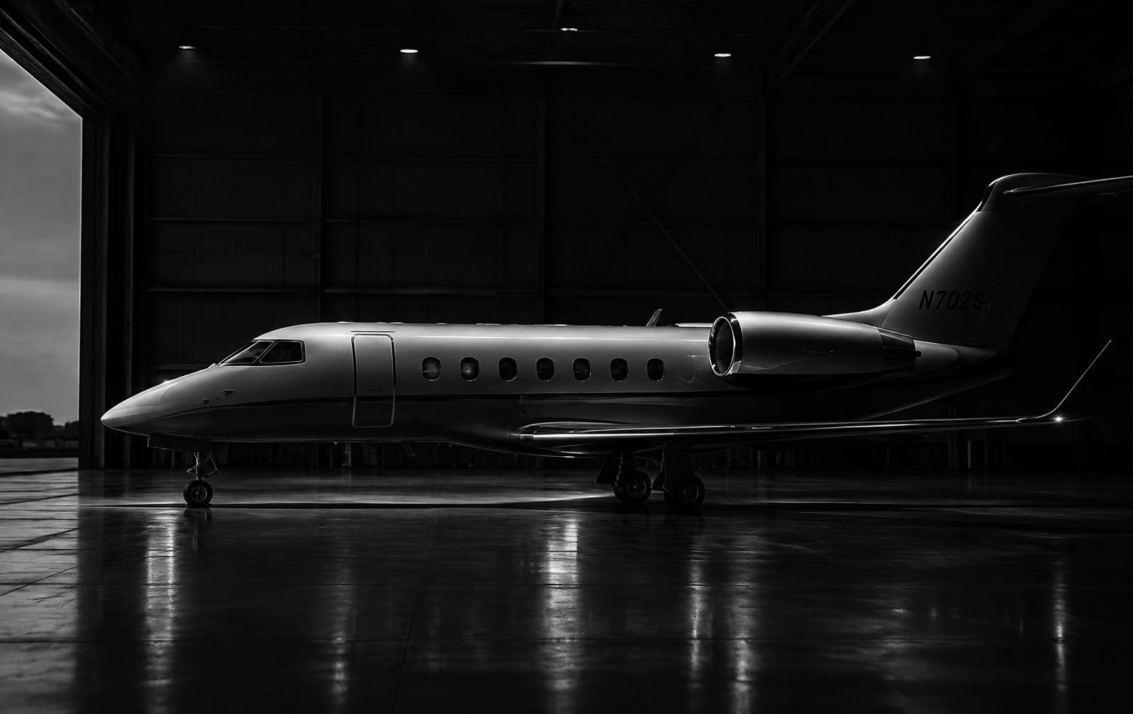 Private jet on the apron